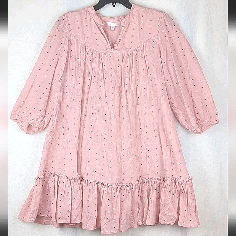 Cottagecore Coastal Cowgirl Prairie babydoll DRESS Women's Medium soft Pink
